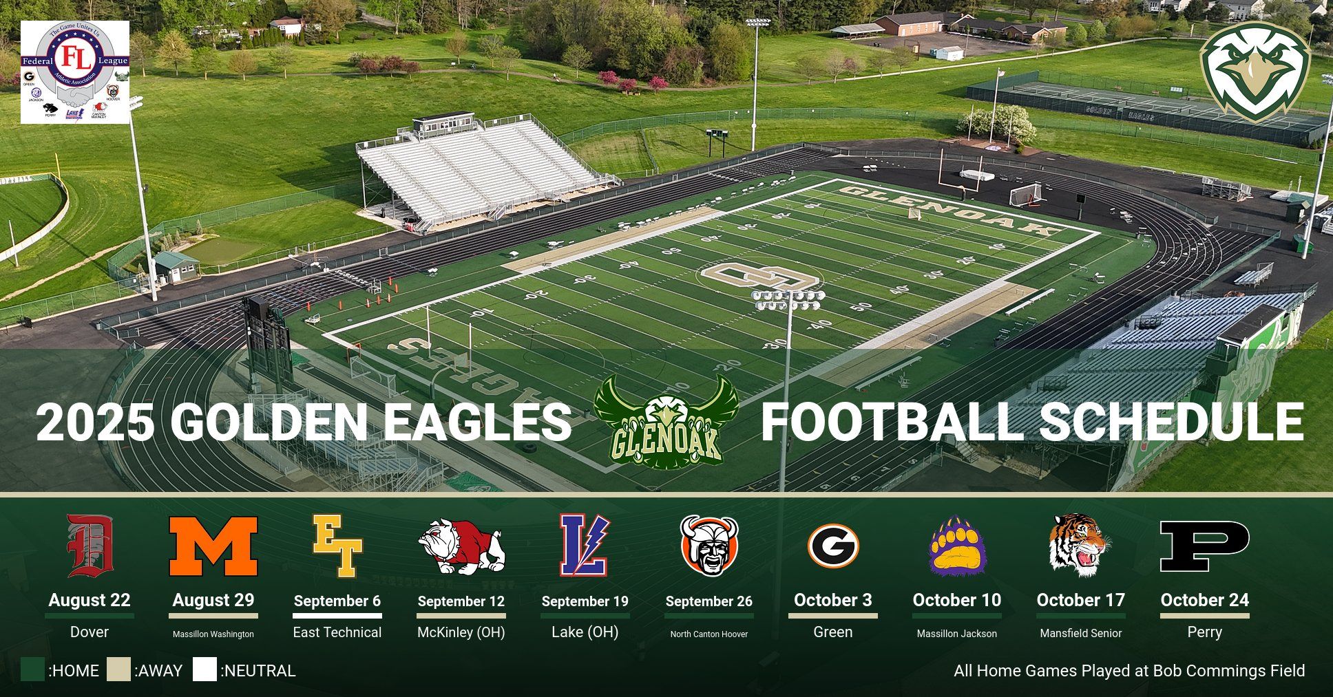 2025 Golden Eagles   Football Schedule